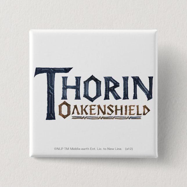 Chapa Cuadrada Logo THORIN OAKENSHIELD™ Azul (Anverso)