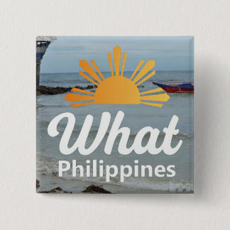 Chapa Cuadrada Logotipo de WhatPhilipines Button