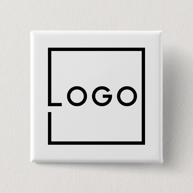 Chapa Cuadrada Logotipo Empresarial Personalizado (Anverso)