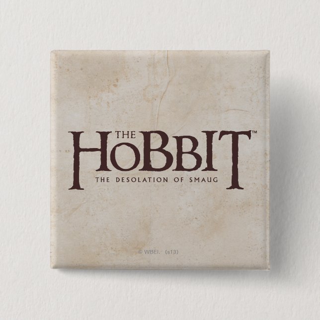 Chapa Cuadrada Logotipo Hobbit - Oscuro (Anverso)