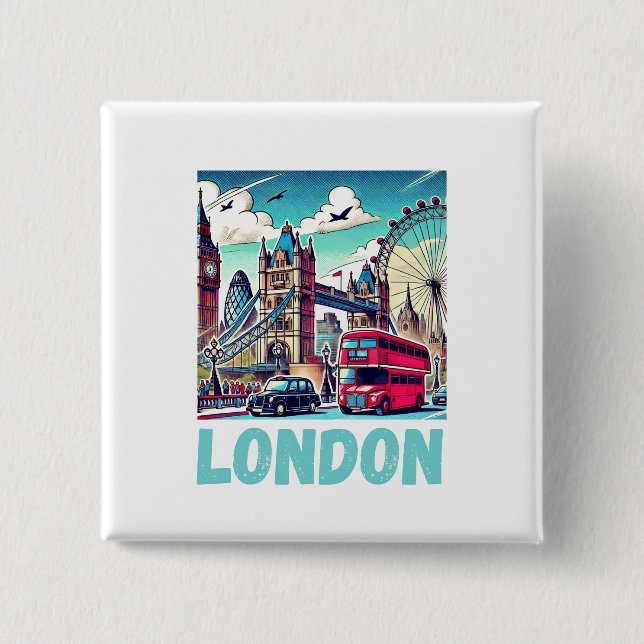 Chapa Cuadrada London-Sticker (Anverso)