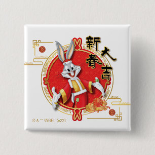 Chapa Cuadrada LOONEY TUNES™   BUGS BUNNY™ Fortuna de primavera