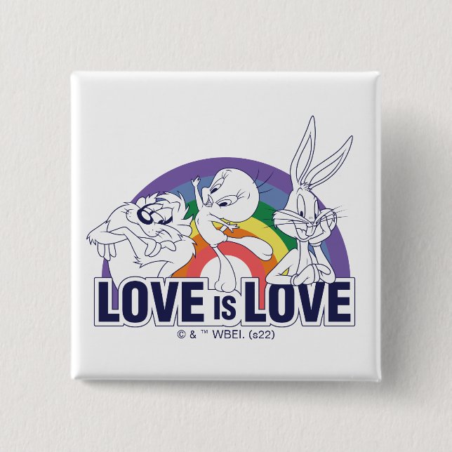 Chapa Cuadrada LOONEY TUNES™ - El amor es amor (Anverso)
