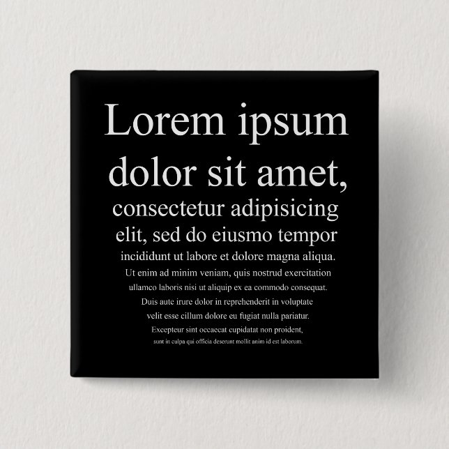 Chapa Cuadrada Lorem Ipsum (Anverso)