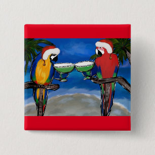 Chapa Cuadrada Loro Santa