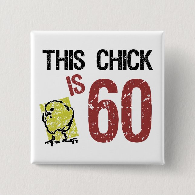 Chapa Cuadrada Los 60 cumpleaños divertidos de las mujeres (Anverso)