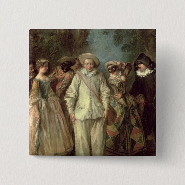 Chapa Cuadrada Los actores del dell'Arte de Commedia (Anverso)