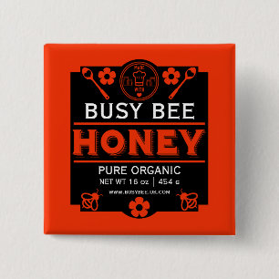 Chapa Cuadrada Los agricultores comercializan Honey Jar