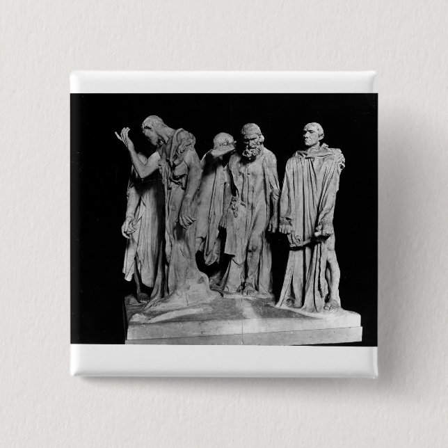 Chapa Cuadrada Los Burghers de Calais, 1889 (Anverso)