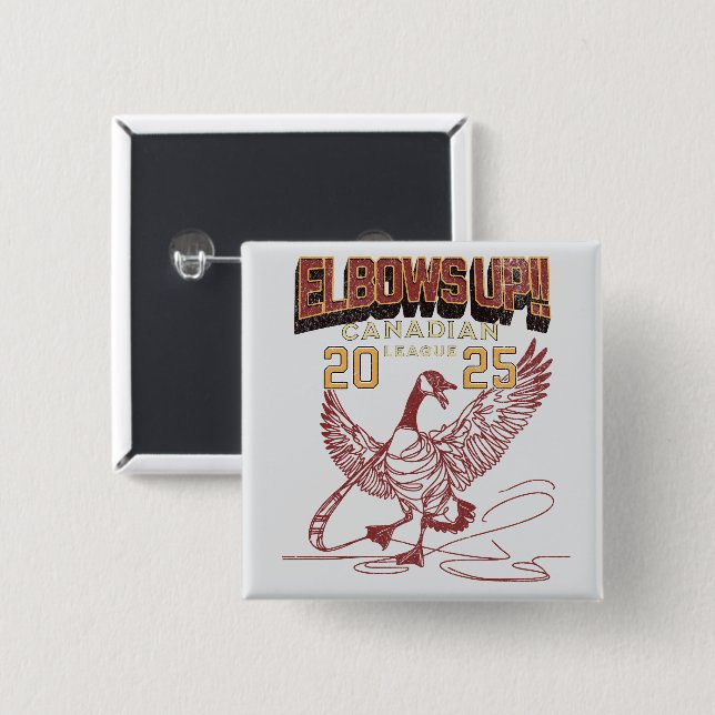 Chapa Cuadrada ¡Los codos arriba! Canadá League Canada Geese (Anverso y reverso)