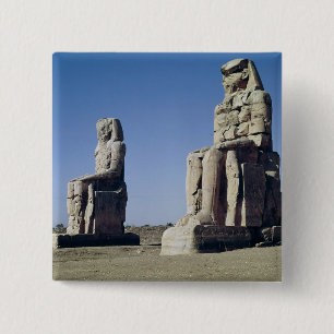 Chapa Cuadrada Los colosos de Memnon, estatuas de Amenhotep