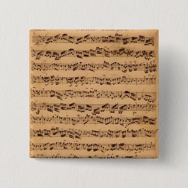 Chapa Cuadrada Los conciertos de Brandenburger, No.5 D-Dur, 1721 (Anverso)