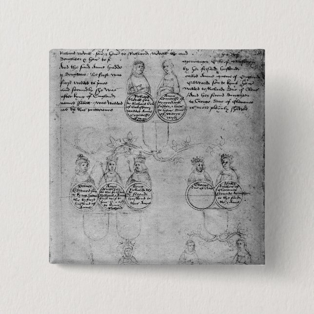 Chapa Cuadrada Los descendientes de la condesa Anne, c.1483 (Anverso)