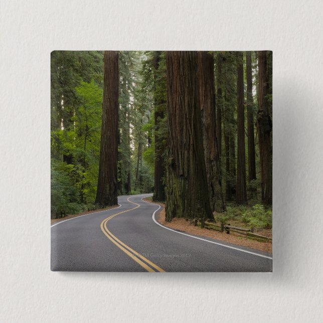 Chapa Cuadrada Los E.E.U.U., California, camino a través del (Anverso)