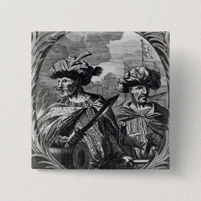 Chapa Cuadrada Los hermanos de Barbarossa (Anverso)