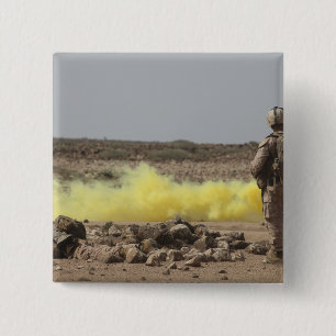 Chapa Cuadrada Los infantes de marina proporcionan seguridad