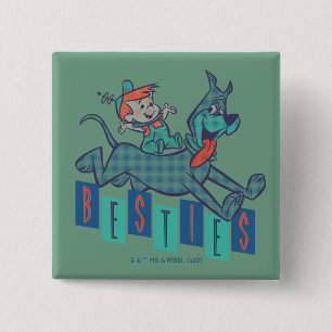 Chapa Cuadrada Los Jetsons   Elroy & Astro Besties