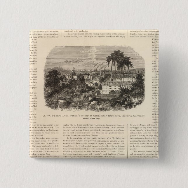 Chapa Cuadrada Los lápices de plomo de AW Faber (Anverso)
