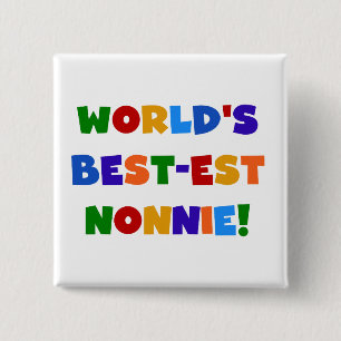 Chapa Cuadrada Los mejores regalos de colores brillantes de nonni