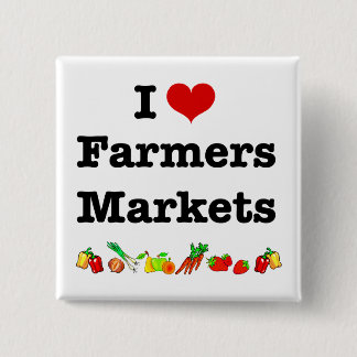 Chapa Cuadrada Los mercados de los agricultores del corazón