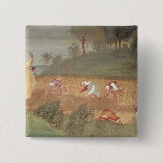 Chapa Cuadrada Los milagros de St. Clare de Assisi (Anverso)