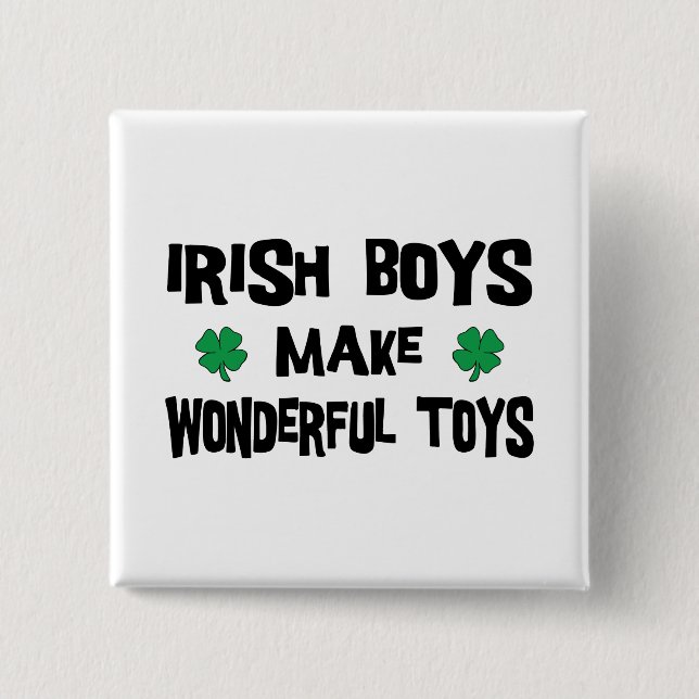 Chapa Cuadrada Los muchachos irlandeses hacen los juguetes (Anverso)
