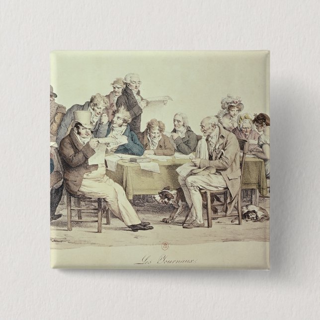 Chapa Cuadrada Los periódicos (Anverso)