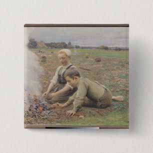 Chapa Cuadrada Los recolectores de la patata, 1898
