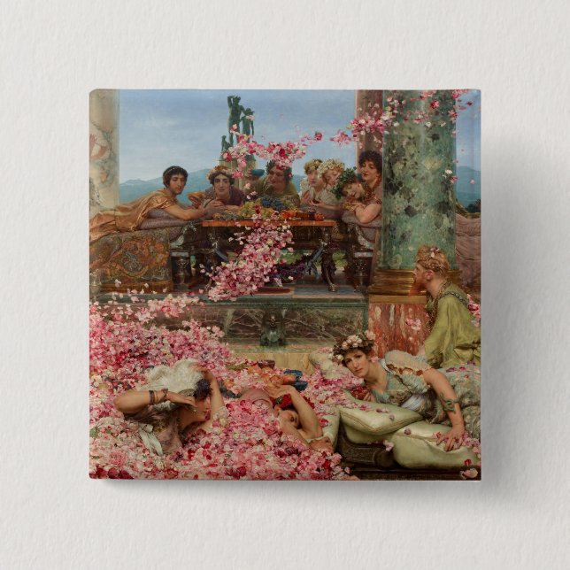 Chapa Cuadrada Los Rosas de Heliogabalus (antiguo lujo romano) (Anverso)