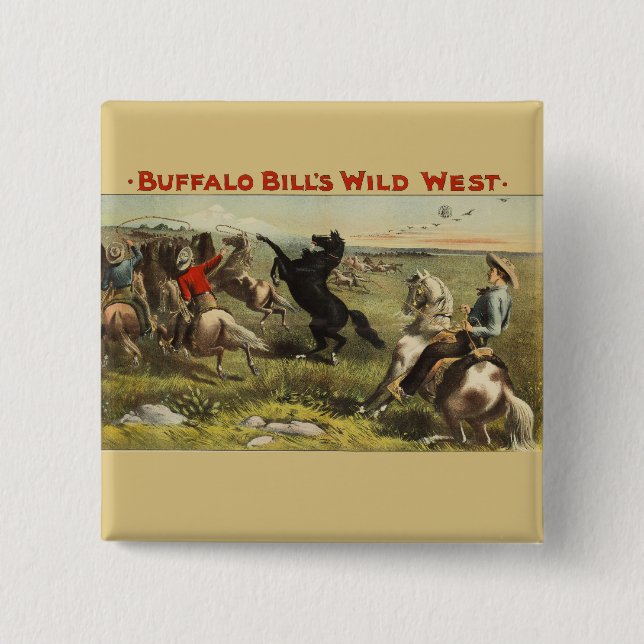 Chapa Cuadrada Los salvajes caballos occidentales de Buffalo Bill (Anverso)