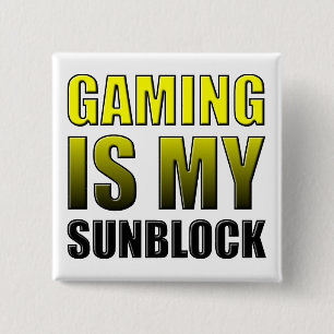 Chapa Cuadrada Los videojuegos son mi protector solar divertido b