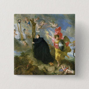 Chapa Cuadrada Los votos del santo Aloysius de Gonzaga