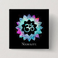 *~* Lotus Flower OM AUM Symbol Watercolor Mandala
