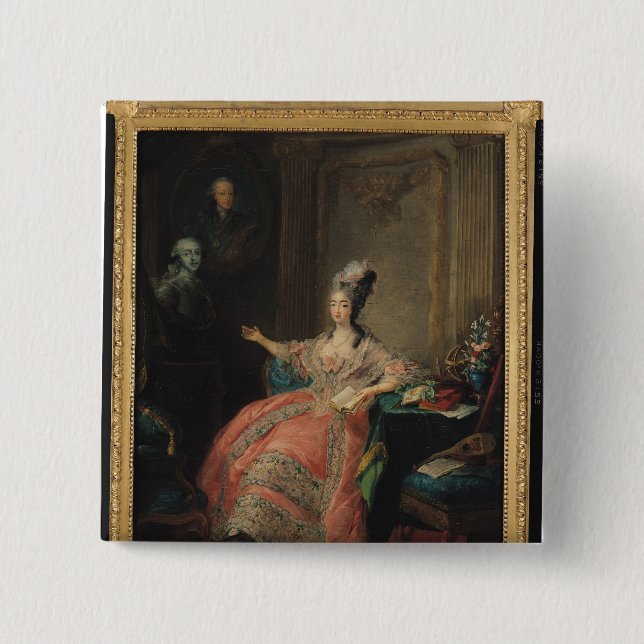 Chapa Cuadrada Louise Marie Josephine de la col rizada (Anverso)