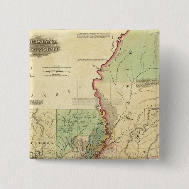 Chapa Cuadrada Louisiana y Misisipi (Anverso)