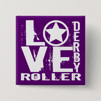 Chapa Cuadrada LOVE Roller Derby