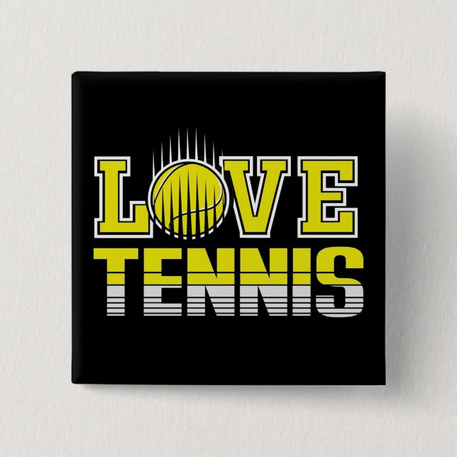 Chapa Cuadrada Love    TennisButton (Anverso)
