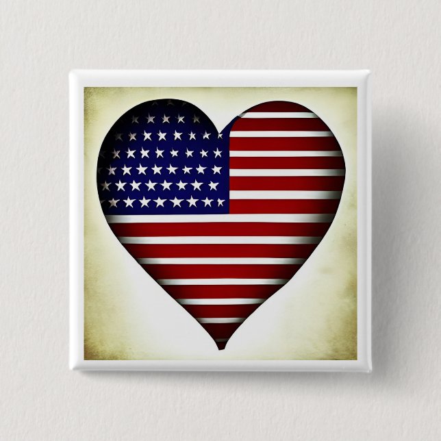 Chapa Cuadrada Love USA (Anverso)