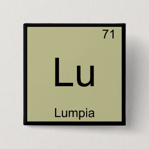 Chapa Cuadrada Lu - Lumpia Camiseta de Símbolo de Elemento de Quí