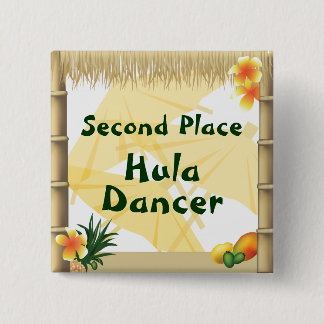 Chapa Cuadrada Luau Fiesta Segundo Lugar Premio Hula Dancer