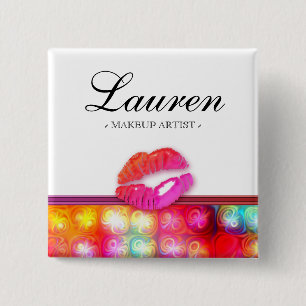 Chapa Cuadrada Luces coloridas de los labios brillantes del
