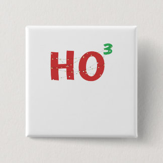 Chapa Cuadrada Luces de navidad del empollón HOHOHO de la