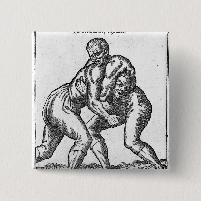 Chapa Cuadrada Luchadores turcos (Anverso)