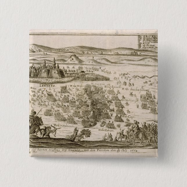 Chapa Cuadrada Luche cerca de la ciudad de Levice en 1664, (Anverso)