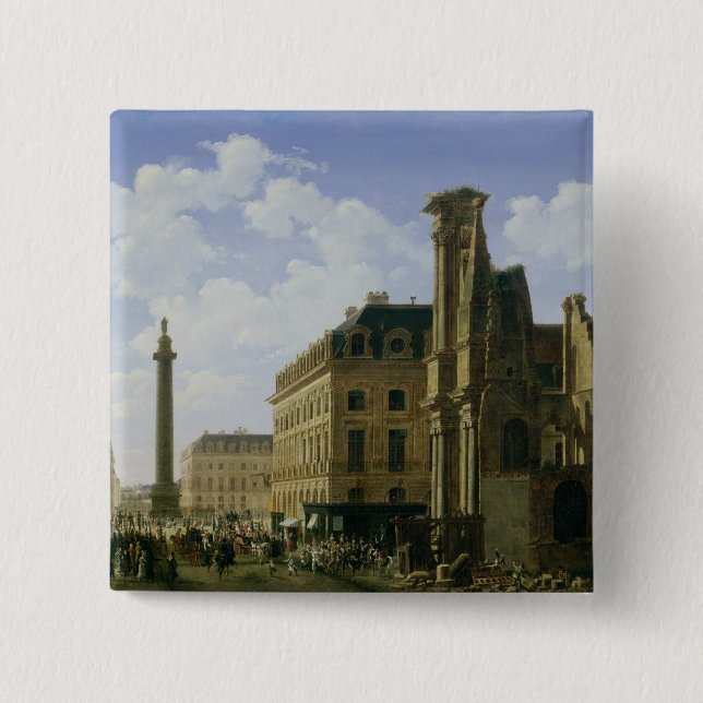 Chapa Cuadrada Lugar Vendome, 1808 del La (Anverso)