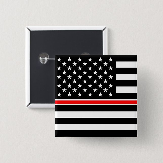 Chapa Cuadrada Luminosos bomberos de la línea roja héroes la band (Anverso y reverso)