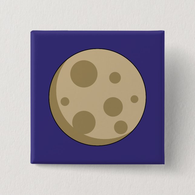 Chapa Cuadrada Luna Llena (Anverso)