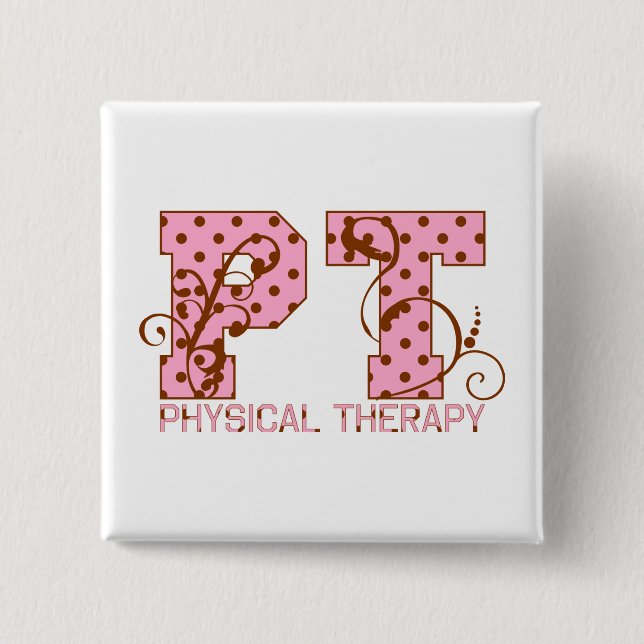 Chapa Cuadrada lunares rosados y marrones de la pinta (Anverso)