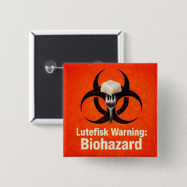 Chapa Cuadrada Lutefisk Warning: Biohazard – Funny Scandinavian