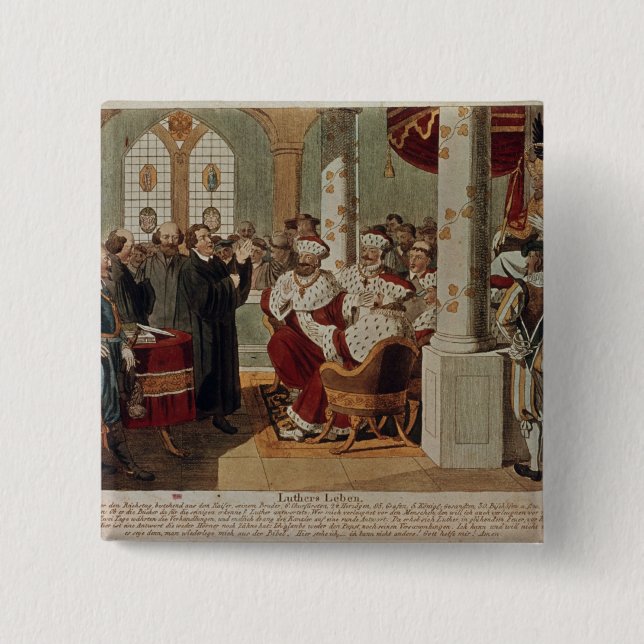 Chapa Cuadrada Luther en la dieta de gusanos (Anverso)